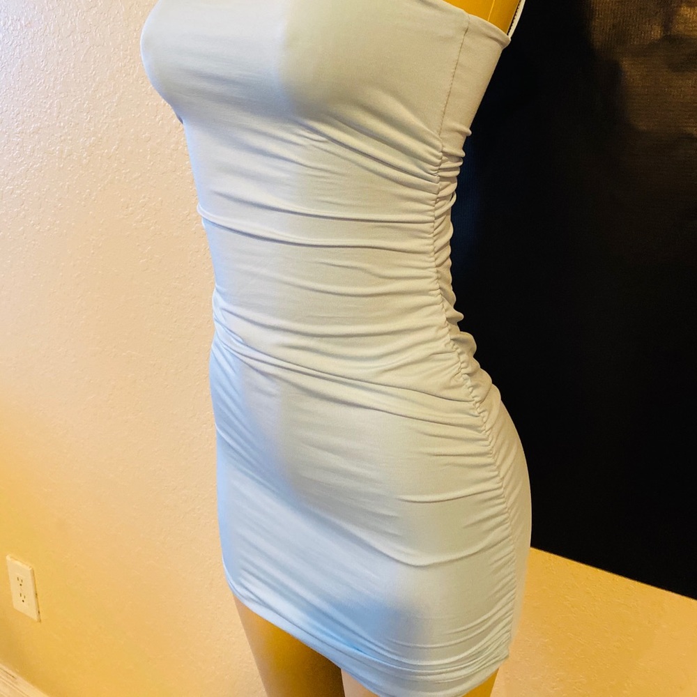Trendy Ruched Mini Dress - Picture 3 of 4